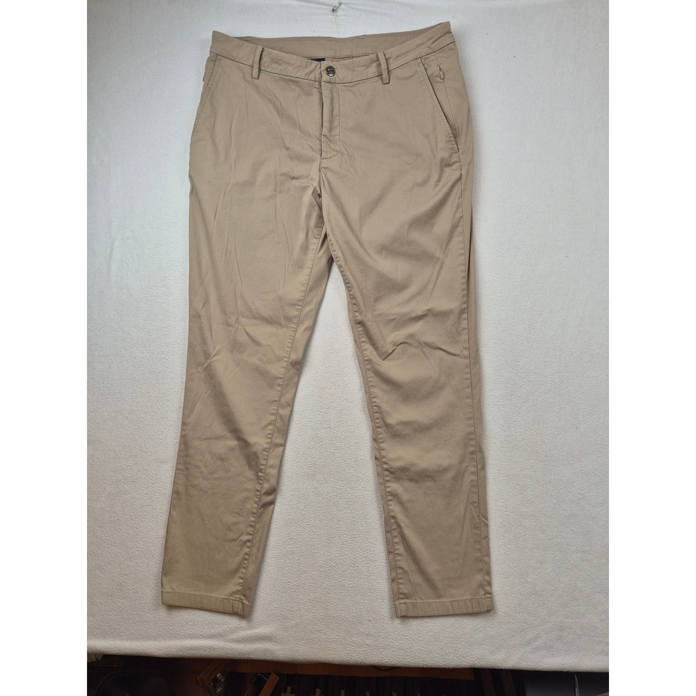 Birddogs Boom Khaki Lined Chino Pants Mens 36x32 Tan Stretch Commuter Trousers